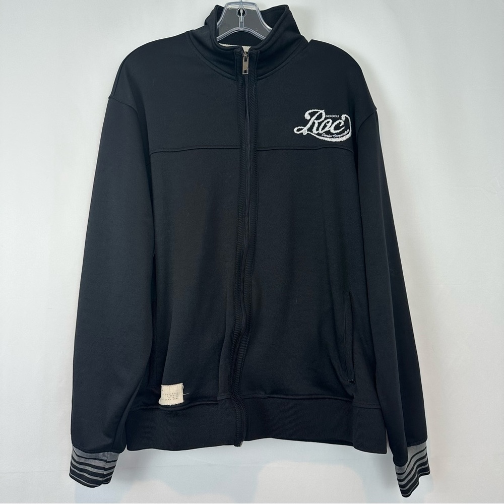 Rocawear Black Lightweight Track Jacket Y2K Hip Hop Vintage Full Zip Men’s XL